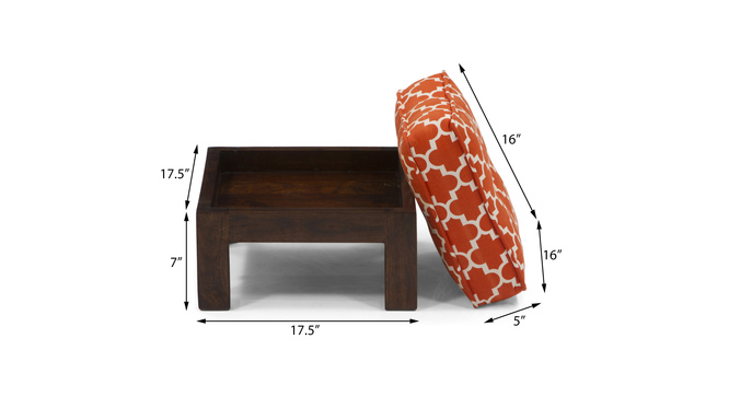 Caffino Coffee Table Set(Walnut&Morocco Lattice Rust)
